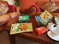 Time to play games in the lounge of Helena