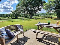 Views to open countryside and towards Bulbarrow Hill.  Refreshments always an added bonus