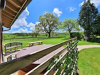 Beautiful blue sky and wonderful views towards Bulbarrow Hill second highest point in Dorset
