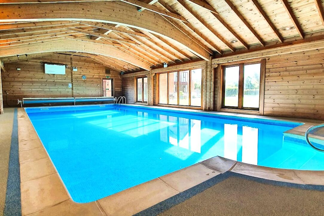 Indoor heated swimming pool at The Victorian Barn Dorset