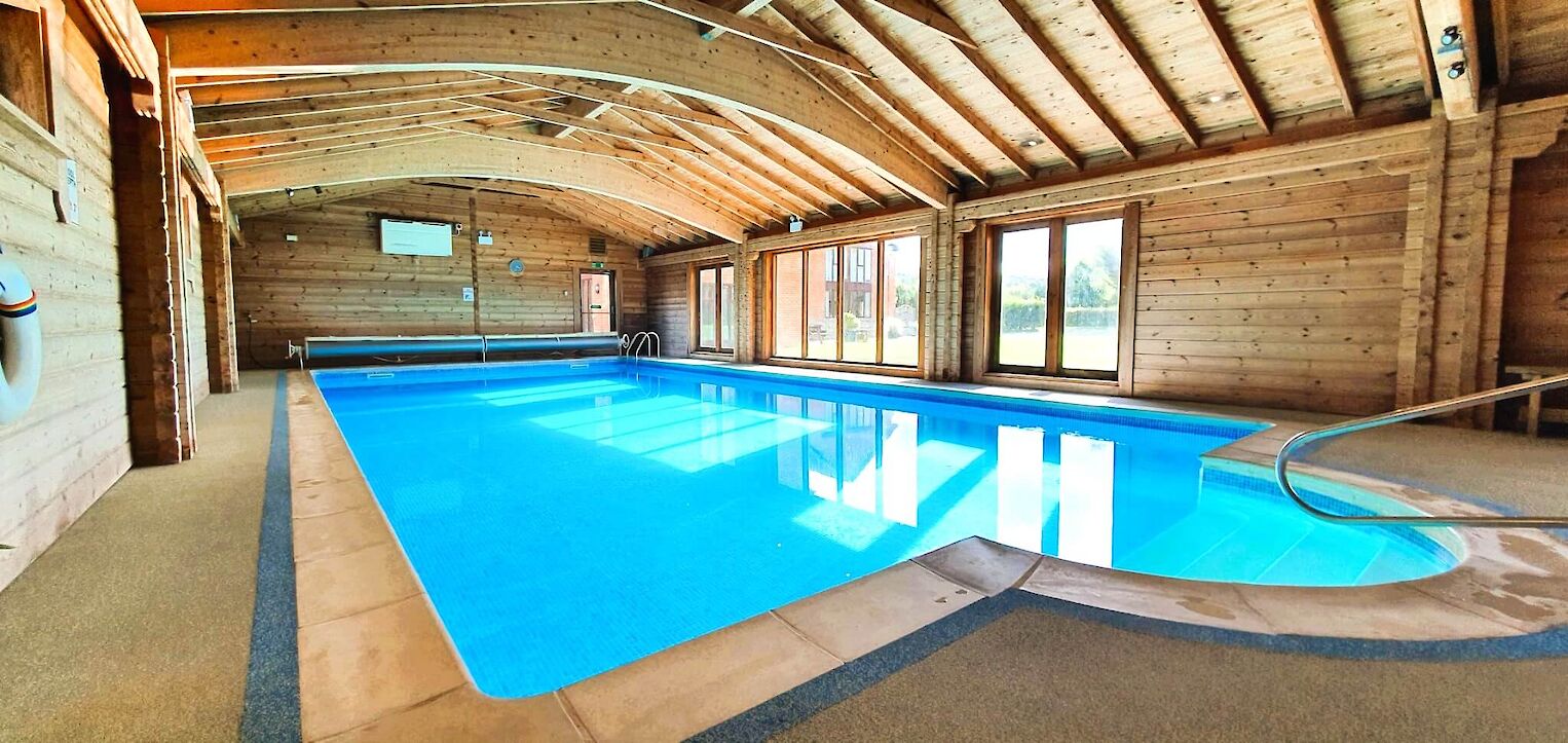 Indoor heated swimming pool at The Victorian Barn Dorset